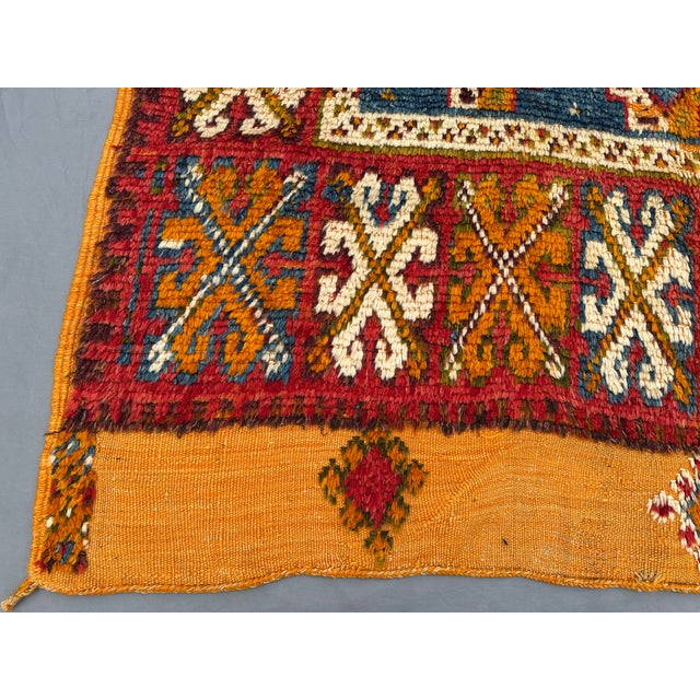 1970s Vintage Moroccan Berber Tribal Rug 4'4 X 9'0 For Sale - Image 5 of 7