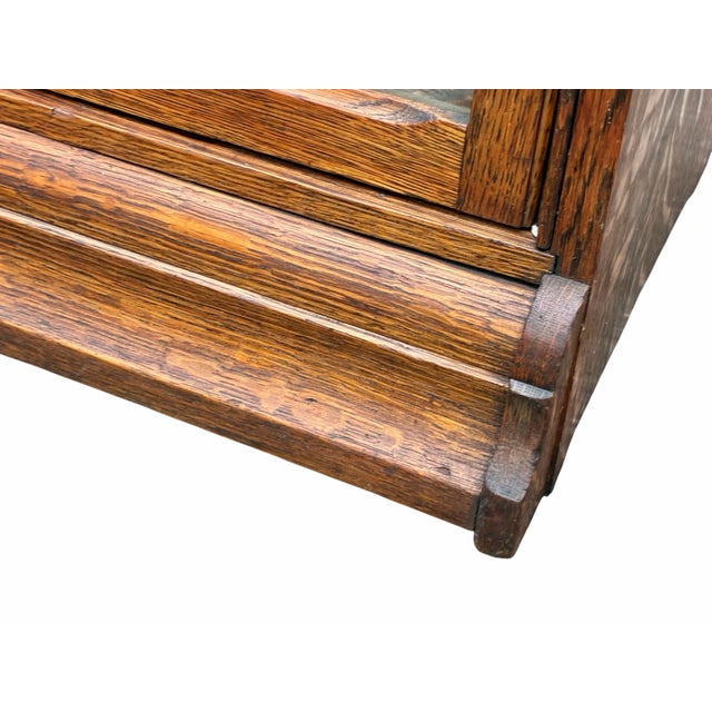 Brown Antique Oak Danner Stacking Barrister Bookcase With Glass Doors For Sale - Image 8 of 12