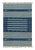 White Rug & Kilim's Contemporary Dhurrie Rug with White and Blue Stripes - 5x7 For Sale - Image 8 of 8