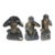 Balinese Large Scale "Three Wise Monkeys" Garden Sculptures - Set of 3 For Sale
