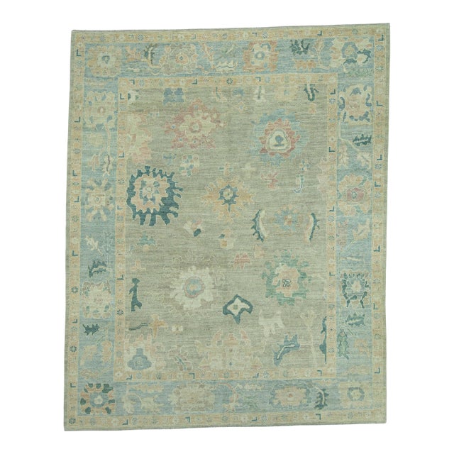 Turkish Oushak Rug 8'5" x 10'5" #19310 For Sale