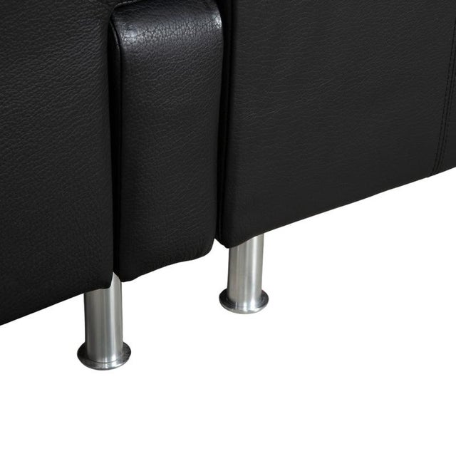 Black Divanetta Fabric Leather Corner Sofa from Brühl For Sale - Image 8 of 18