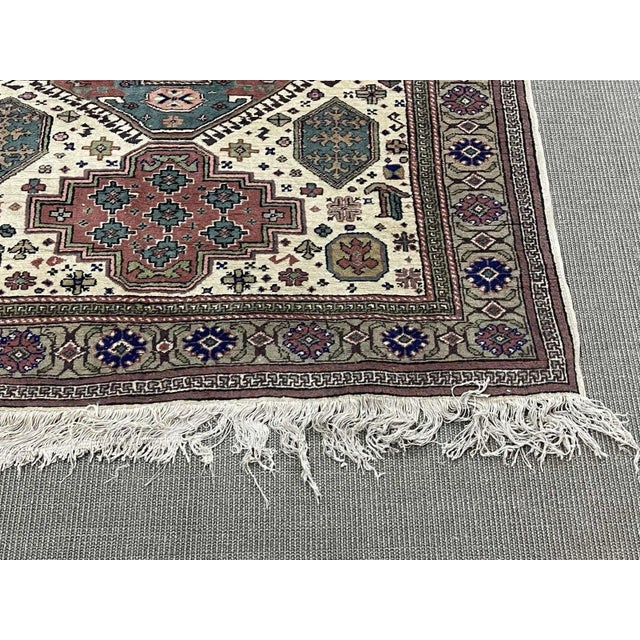 Middle Eastern Handmade Wool Rug For Sale - Image 5 of 6