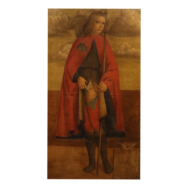 Francesco di Girolamo da Santacroce, Saint Rocco, 1570, Oil on Canvas For Sale