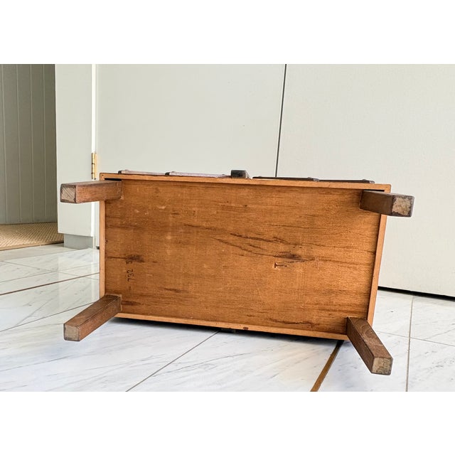 Mid 20th Century Stromenn Bruk Hamar Norway Mid-Century Modern Wooden Sewing Box For Sale - Image 11 of 13