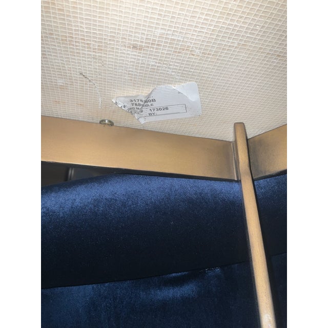 2020s Attributed to Hickory Chair Marble and Brass Side Table For Sale - Image 5 of 5