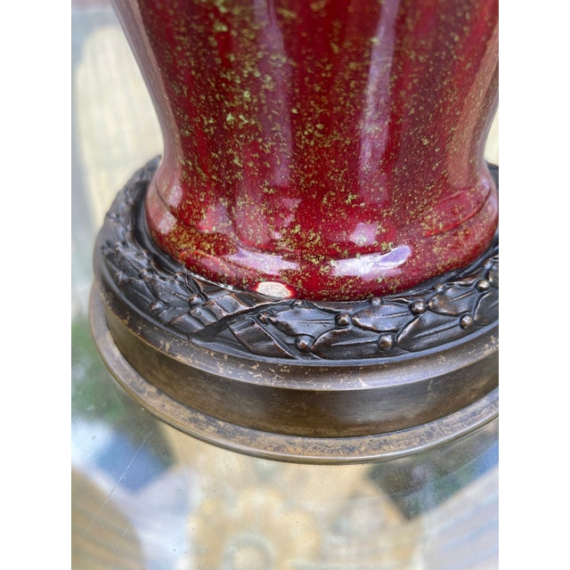 Pair, Sevres Paul Millet Sang De Boeuf Ormolu Mounted Vases 13" For Sale - Image 11 of 12