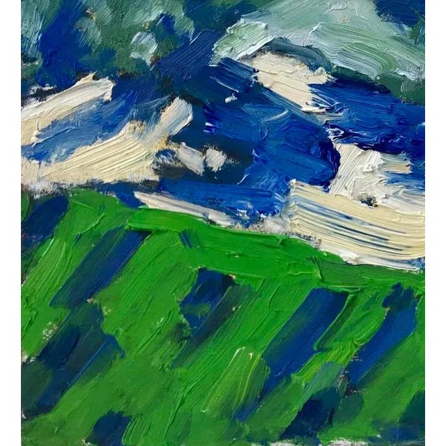 Quiet Places Collection — Abstract Vineyard Original oil painting on Masonite, 6 x 6 unframed, signed. Soft abstract forms...