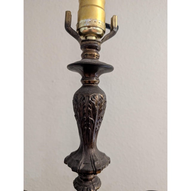 Late 19th Century Renaissance Revival Brass & Marble Table Lamp For Sale In Tampa - Image 6 of 6