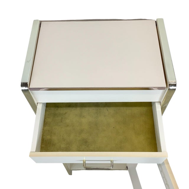 Vintage 1980s Postmodern Jewelry Armoire With Gold-Tone Trim For Sale - Image 9 of 18