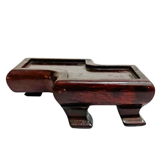 Early 20th Century Petite Chinese Double Moon Flask Vase With Stand For Sale - Image 4 of 5