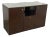Lily Jack Walnut Bespoke Credenza + Glass Top For Sale
