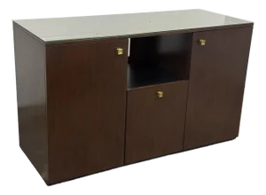 Lily Jack Walnut Bespoke Credenza + Glass Top