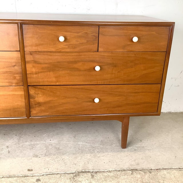 Drexel 'Declaration' Walnut 8-Drawer Dresser by Kipp Stewart & Stewart MacDougall For Sale In Philadelphia - Image 6 of 18
