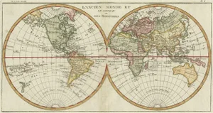Antique Map of the World, 1780