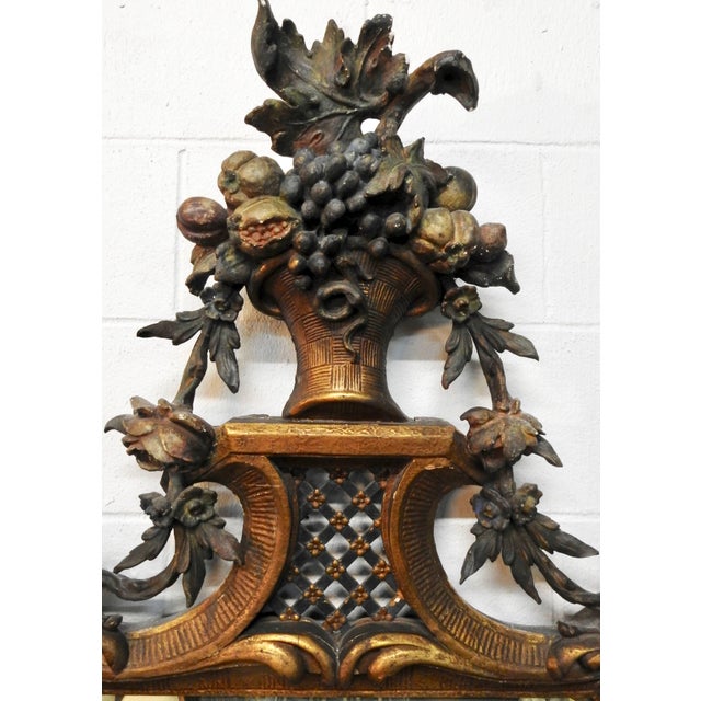 19th Century French Flower Basket Mirror For Sale In Nashville - Image 6 of 11