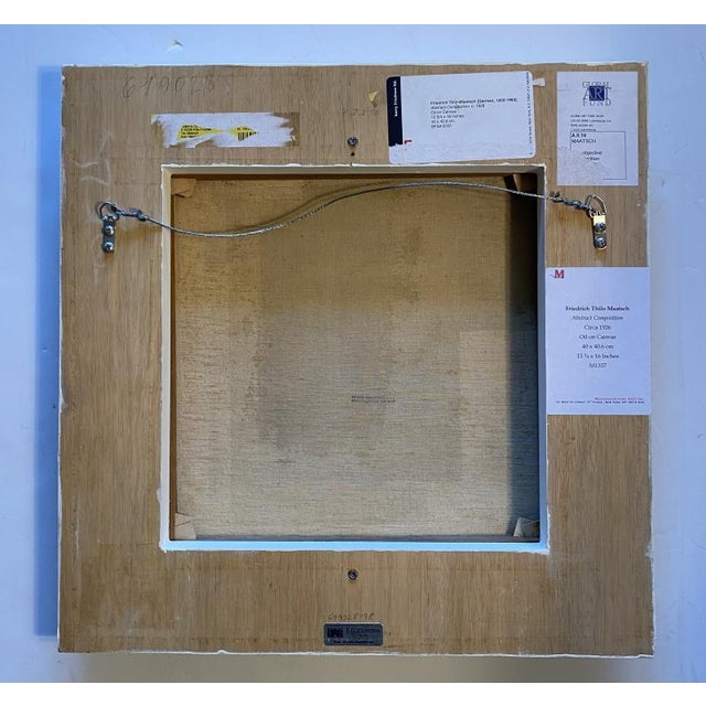 Modern Thilo Maatsch 1926 Untitled Geometric Painting For Sale - Image 3 of 3