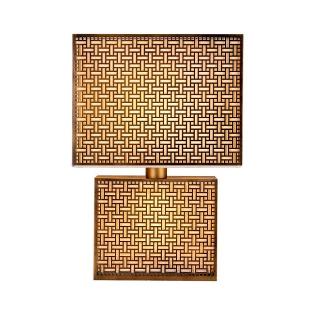 Italian Sculptural Andromeda Table Lamp in Burnished Metal For Sale - Image 6 of 6
