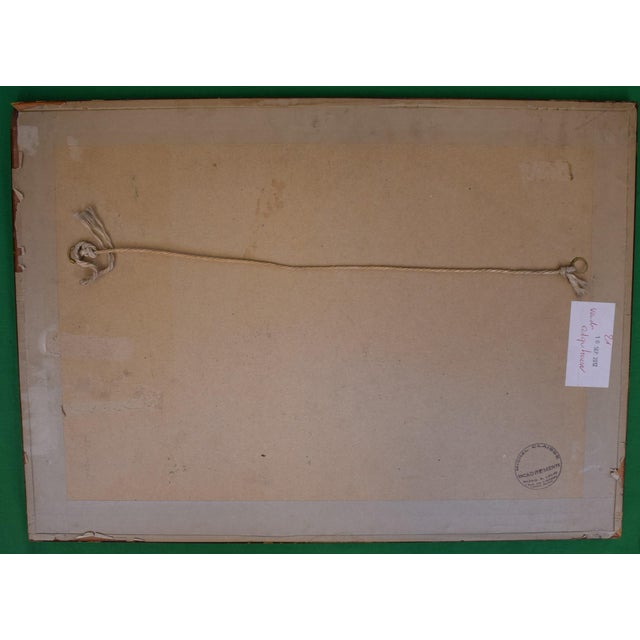 Art Sz: 8 1/2"H x 14 1/4"W Frame Sz: 14 1/8"H x 19 5/8"W Provenance: From The Collection of Nicholas Colquhoun-Denvers,...