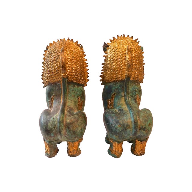 Heavy Cast Metal Foo Dogs A Pair Chairish