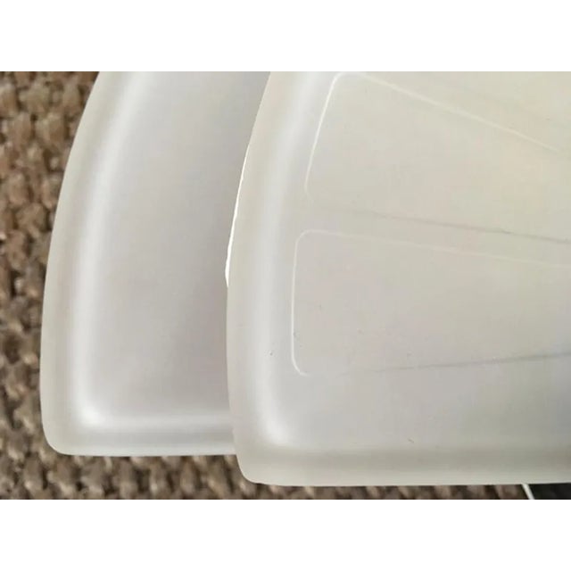 Postmodern Black Metal and Satin Glass Wall Light, Italy, 1980s For Sale - Image 10 of 13