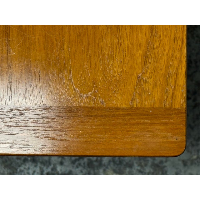 Wood Norwegian Square Side Table, Mid 20th Century For Sale - Image 7 of 12