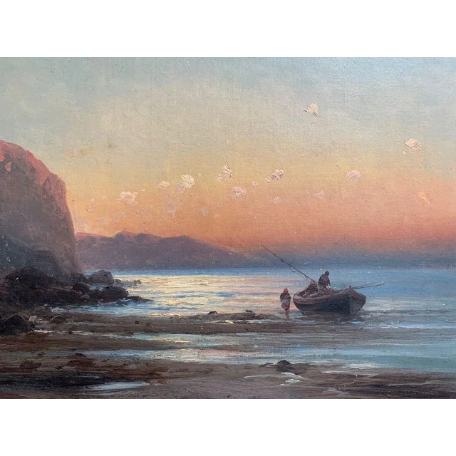 Eugenio Amus, Marina, Oil on Canvas For Sale - Image 10 of 10