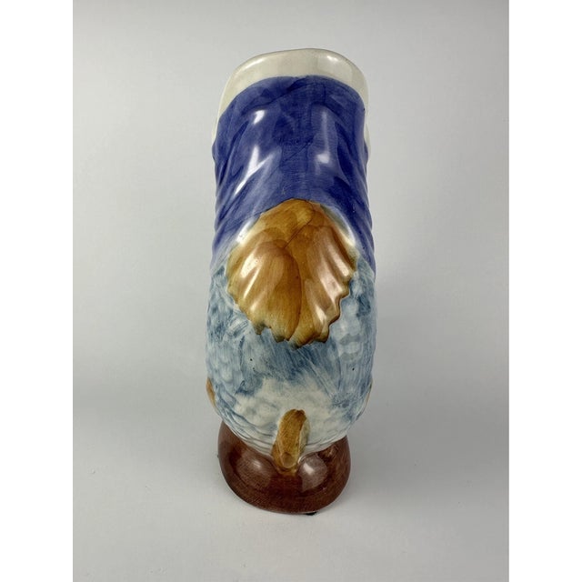 Bring unique vintage character to your home with this charming **Vintage Mid-Century Modern Blue Ceramic Hand-Painted Fish...