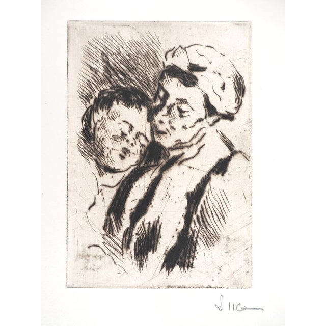 Maximilien Luce, Tenderness Between the Grandmother and the Child, Original Etching For Sale - Image 3 of 6