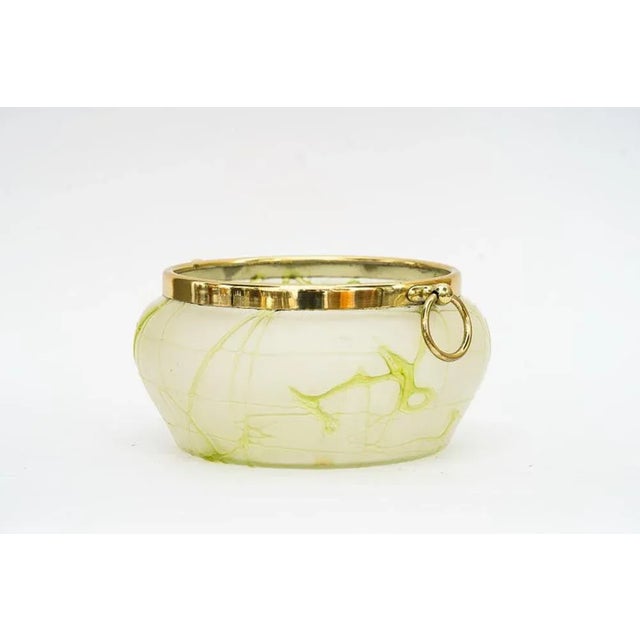 Beige Art Deco Palme Koenig Glass Fruit Bowl, Vienna, 1920s For Sale - Image 8 of 12