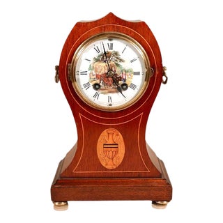Early 20th Century German Philipp Haas & Sohne Balloon Shaped Mantel Clock For Sale