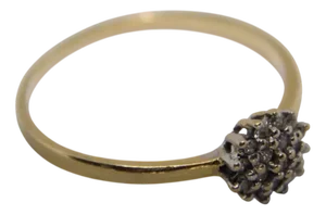 Diamond Gold Engagement Ring, 1970s
