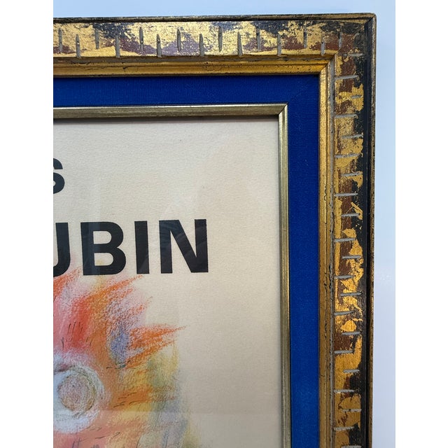 C. 1973, "The Prophets by Rubin", French Mourlot Exhibition Color Lithograph - Featuring "Elizah", Giclee in Vintage Frame, Artist Reuven Rubin For Sale - Image 10 of 12