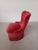 Danish Armchair Reupholstered in Red Velvet, 1900s For Sale - Image 3 of 12