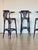 Mid-Century Modern Blue Lacquered Wooden Bar Stools, 1960s, Set of 3 For Sale - Image 3 of 12