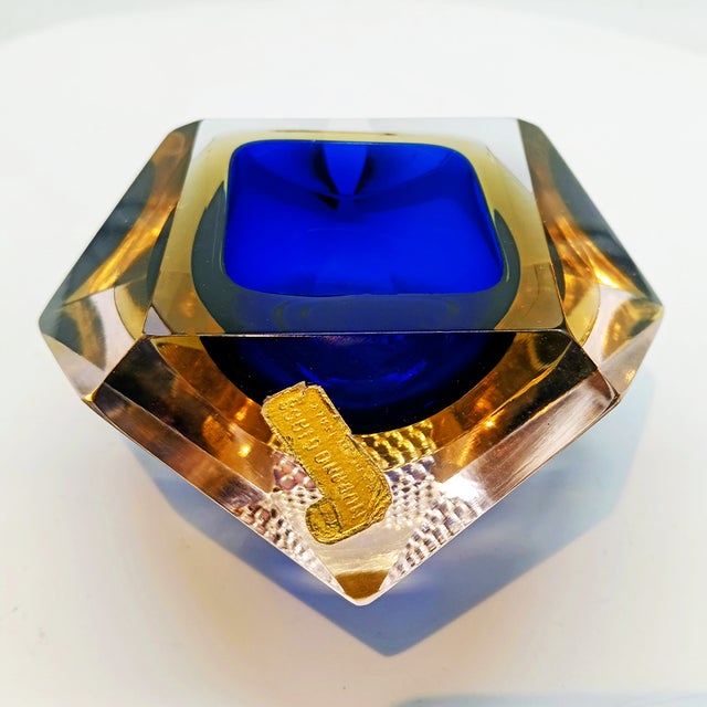 Blue Vintage Ashtray in Murano Glass by Flavio Poli for Seguso, 1960s For Sale - Image 8 of 8