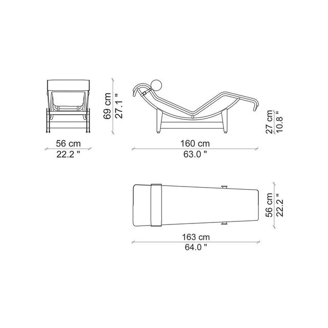 Cassina Vintage LC4 Chaise Longue by Le Corbusier and Pierre Jeanneret for Cassina For Sale - Image 4 of 5