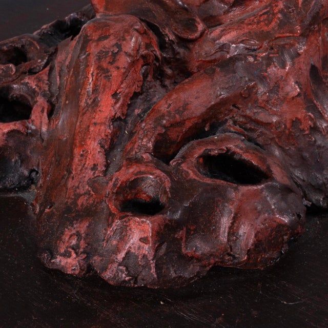 Richard Kozlow Untitled 1996 Abstract Red Bronze Sculpture on Wood Base For Sale In Detroit - Image 6 of 7