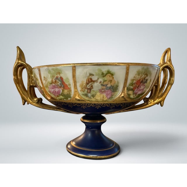 Antique French Porcelain Lidded Centerpiece / Coupe For Sale In San Diego - Image 6 of 11