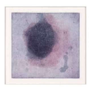 Lavender Nebula - Transfer Monotype in Oil on Paper by Heather Speck For Sale