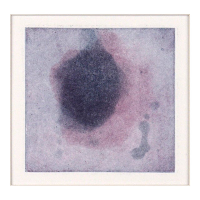 Lavender Nebula - Transfer Monotype in Oil on Paper by Heather Speck For Sale