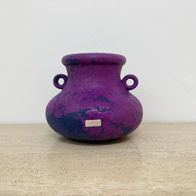 Purple Ceramic Vase from Zenith Gouda, Holland, 1970s For Sale - Image 14 of 18