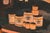 Incredible Antique Japanese Hand Painted Tsuitate Wood Table Screen Traditional Sake Brewery Scene Japan Asian Home Decor For Sale In New York - Image 6 of 16