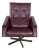 Rockabilly Burgundy Faux Leather Swivel Lounge Chair, 1950s For Sale
