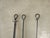 Set of Three Vintage French Country Black Iron Fireplace Tools Plus Poker Tool For Sale - Image 11 of 17