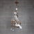 Baroque Antique Chandelier in Ceramic and Iron, 1950s For Sale - Image 3 of 18