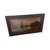 Rustic Antique Tonalist Harbor Scene Oil on Canvas Signed MPS in Period Wood Frame For Sale - Image 3 of 11