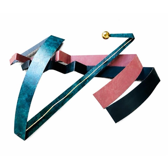 90s Curtis Jere Postmodern Abstract Brutalist Modern Wall Sculpture Signed Dated 1992 For Sale - Image 11 of 13
