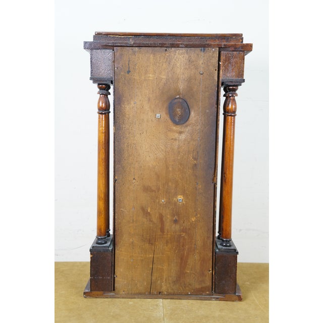 Wood Antique William S. Sperry Mahogany Four Column 8 Day Mantel Clock 27" For Sale - Image 7 of 17