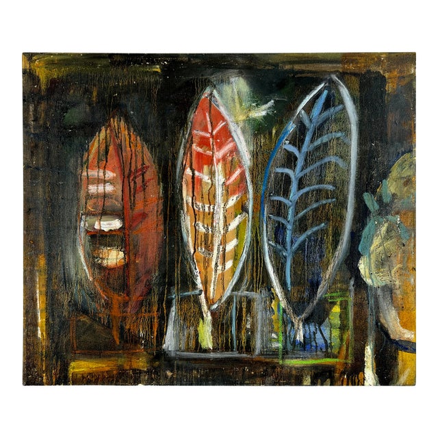 "Three Mysteries" - Abstract Expressionist Composition in Oil on Canvas by Kristin Cohen For Sale